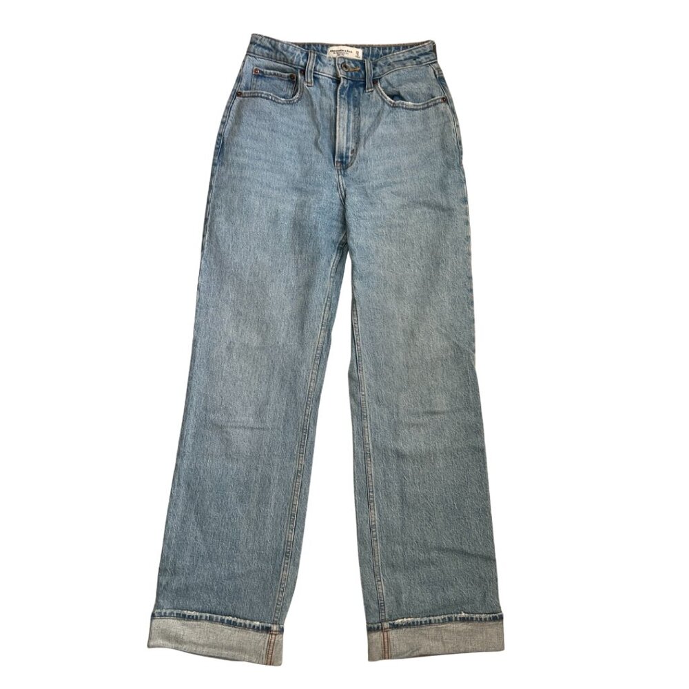 Abercrombie Curve Love Cuffed Straight Jeans
